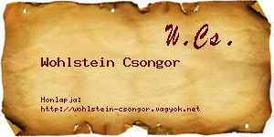 Wohlstein Csongor névjegykártya